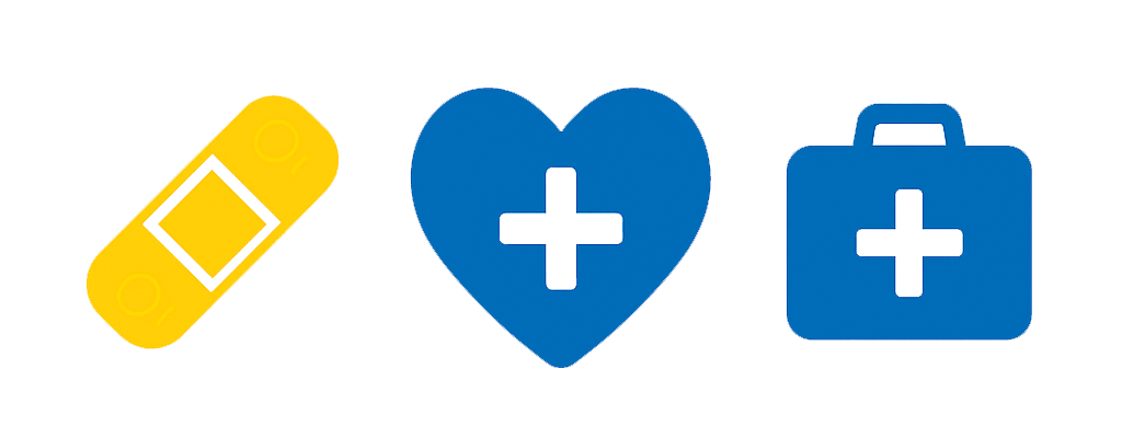 EH-Symbole - Pflaster - Herz - Notfallkoffer